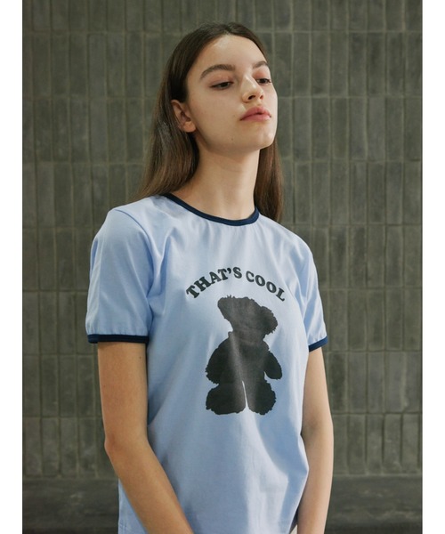 13MONTH(サーティーンマンス)の「【13month】BLACK TEDDY T-SHIRT(Tシャツ/カットソー・メンズ・ライトブルー・M/L)」の2枚目の写真