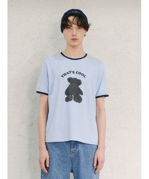 13MONTH(サーティーンマンス)の「【13month】BLACK TEDDY T-SHIRT(Tシャツ/カットソー・メンズ・ライトブルー・M/L)」の8枚目の写真