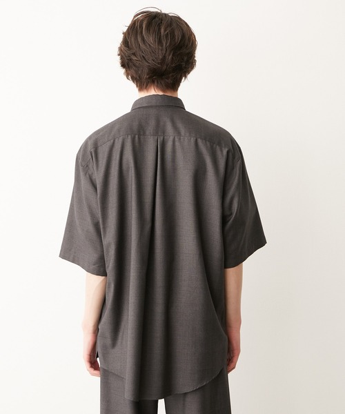 JUNRED（ジュンレッド）の「シャドーチェックルーズS/Sシャツ（シャツ/ブラウス・メンズ・ダークブラウン/チャコールグレー・M/L/S）」の6枚目の写真