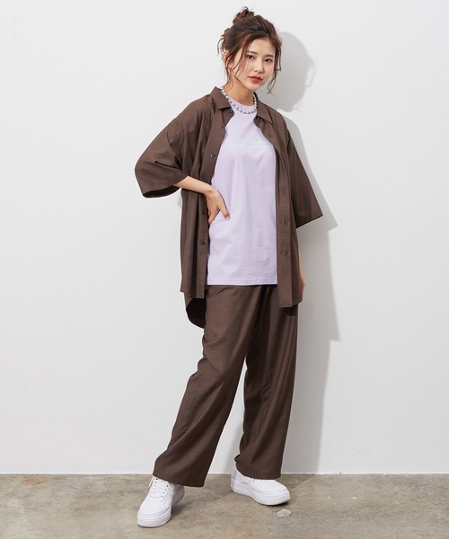 JUNRED（ジュンレッド）の「シャドーチェックルーズS/Sシャツ（シャツ/ブラウス・メンズ・ダークブラウン/チャコールグレー・M/L/S）」の18枚目の写真