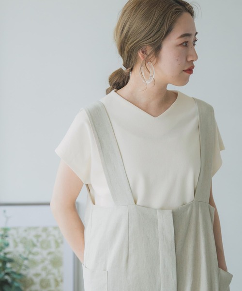 ITEMS URBANRESEARCH（アイテムズ アーバンリサーチ）の「カットミラノフレンチプルオーバー（Tシャツ/カットソー・レディース・オフホワイト/ブラック/モカ/ブルー/ピンク/カーキ/キャメル・FREE）」の2枚目の写真