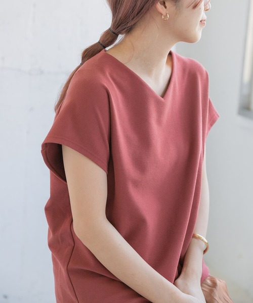 ITEMS URBANRESEARCH（アイテムズ アーバンリサーチ）の「カットミラノフレンチプルオーバー（Tシャツ/カットソー・レディース・オフホワイト/ブラック/モカ/ブルー/ピンク/カーキ/キャメル・FREE）」の12枚目の写真