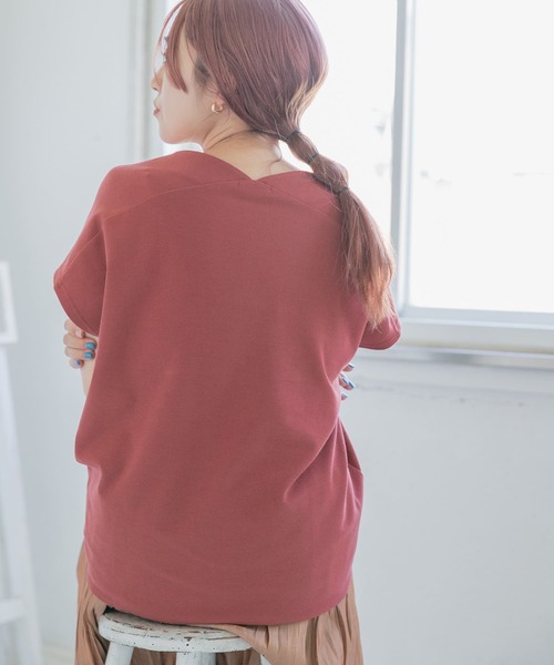 ITEMS URBANRESEARCH（アイテムズ アーバンリサーチ）の「カットミラノフレンチプルオーバー（Tシャツ/カットソー・レディース・オフホワイト/ブラック/モカ/ブルー/ピンク/カーキ/キャメル・FREE）」の21枚目の写真