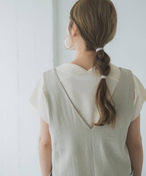 ITEMS URBANRESEARCH（アイテムズ アーバンリサーチ）の「カットミラノフレンチプルオーバー（Tシャツ/カットソー・レディース・オフホワイト/ブラック/モカ/ブルー/ピンク/カーキ/キャメル・FREE）」の16枚目の写真