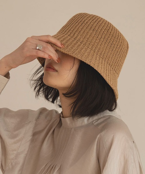 marjour（マージュール）の「STRAW BUCKET HAT（ハット・レディース・ベージュ/ブラウン・FREE）」の2枚目の写真