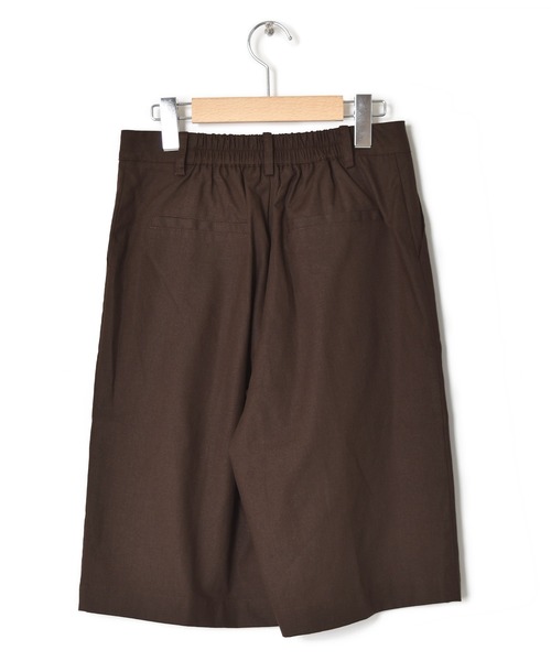 Alley by w closet（アリーバイダブルクローゼット）の「【Alley】タック入りハーフパンツ（その他パンツ・レディース・ブラウン/キナリ/ライム・FREE）」の4枚目の写真