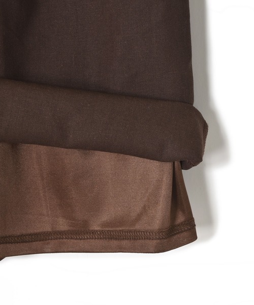 Alley by w closet（アリーバイダブルクローゼット）の「【Alley】タック入りハーフパンツ（その他パンツ・レディース・ブラウン/キナリ/ライム・FREE）」の8枚目の写真