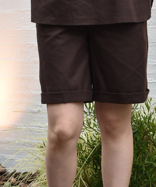 Alley by w closet（アリーバイダブルクローゼット）の「【Alley】タック入りハーフパンツ（その他パンツ・レディース・ブラウン/キナリ/ライム・FREE）」の21枚目の写真