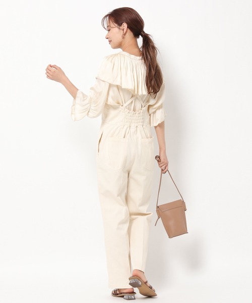 バックシャンサロペット Mysty 9480 サロペット オーバーオール Mysty Woman ミスティウーマン のファッション