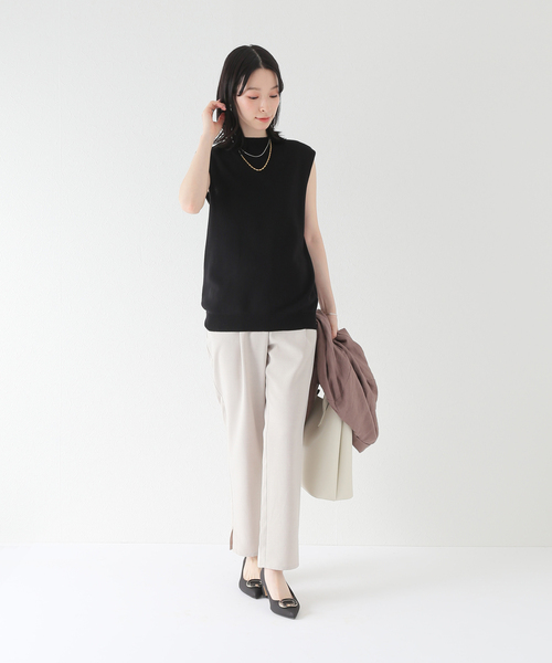 Simplicite（サンプリシテ）の「フレンチスリーブソウバリプルオーバー（ニット/セーター・レディース・ホワイト/チャコールグレー/ブラック/サックスブルー・FREE）」の5枚目の写真