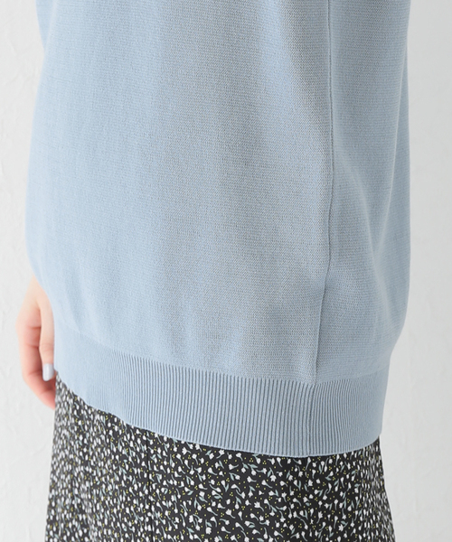 Simplicite（サンプリシテ）の「フレンチスリーブソウバリプルオーバー（ニット/セーター・レディース・ホワイト/チャコールグレー/ブラック/サックスブルー・FREE）」の19枚目の写真