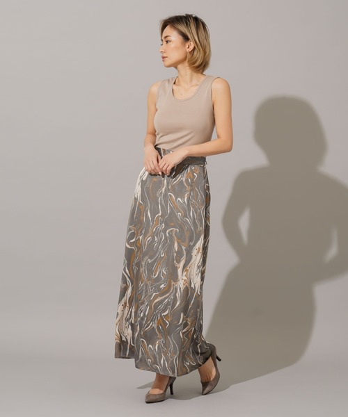 My shawty（ﾏｲｼｬｳﾃｨｰ）の「marble satin skirt（スカート・レディース・グレー/ブラック・FREE）」の3枚目の写真