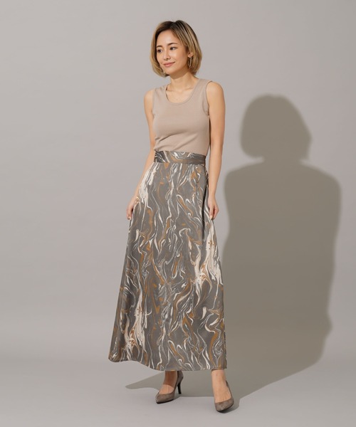 My shawty（ﾏｲｼｬｳﾃｨｰ）の「marble satin skirt（スカート・レディース・グレー/ブラック・FREE）」の5枚目の写真