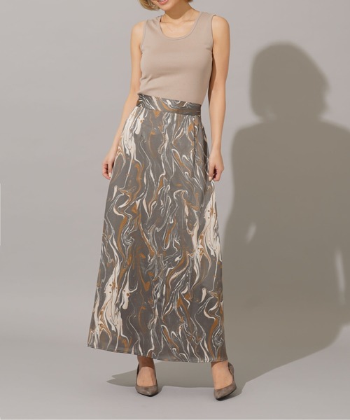 My shawty（ﾏｲｼｬｳﾃｨｰ）の「marble satin skirt（スカート・レディース・グレー/ブラック・FREE）」の6枚目の写真