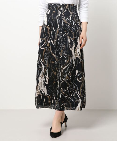 My shawty（ﾏｲｼｬｳﾃｨｰ）の「marble satin skirt（スカート・レディース・グレー/ブラック・FREE）」の10枚目の写真