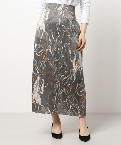 My shawty（ﾏｲｼｬｳﾃｨｰ）の「marble satin skirt（スカート・レディース・グレー/ブラック・FREE）」の13枚目の写真