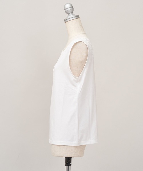 AS KNOW AS de base（アズノゥアズドゥバズ）の「王妃のレースＴＫ（タンクトップ・レディース・ミント/オフホワイト/グレー系その他・FREE）」の5枚目の写真