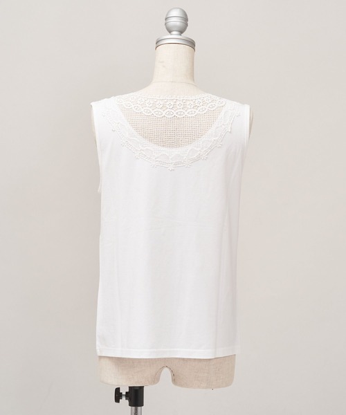 AS KNOW AS de base（アズノゥアズドゥバズ）の「王妃のレースＴＫ（タンクトップ・レディース・ミント/オフホワイト/グレー系その他・FREE）」の6枚目の写真