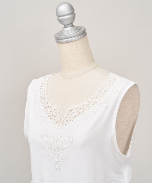 AS KNOW AS de base（アズノゥアズドゥバズ）の「王妃のレースＴＫ（タンクトップ・レディース・ミント/オフホワイト/グレー系その他・FREE）」の11枚目の写真