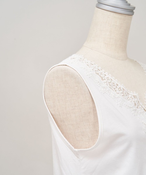 AS KNOW AS de base（アズノゥアズドゥバズ）の「王妃のレースＴＫ（タンクトップ・レディース・ミント/オフホワイト/グレー系その他・FREE）」の8枚目の写真