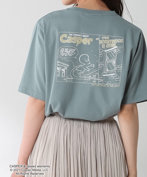 Honeys（ハニーズ）の「Ｔシャツ（キャスパー）（Tシャツ/カットソー・レディース・ホワイト/スミクロ/ベージュ/イエロー/グリーン系その他・S/M/L）」の4枚目の写真