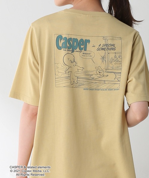 Honeys（ハニーズ）の「Ｔシャツ（キャスパー）（Tシャツ/カットソー・レディース・ホワイト/スミクロ/ベージュ/イエロー/グリーン系その他・S/M/L）」の5枚目の写真