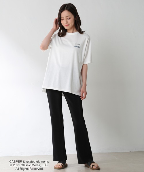 Honeys（ハニーズ）の「Ｔシャツ（キャスパー）（Tシャツ/カットソー・レディース・ホワイト/スミクロ/ベージュ/イエロー/グリーン系その他・S/M/L）」の12枚目の写真