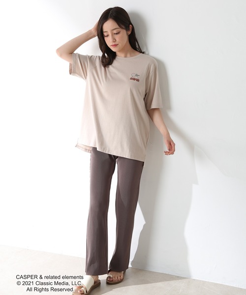 Honeys（ハニーズ）の「Ｔシャツ（キャスパー）（Tシャツ/カットソー・レディース・ホワイト/スミクロ/ベージュ/イエロー/グリーン系その他・S/M/L）」の14枚目の写真