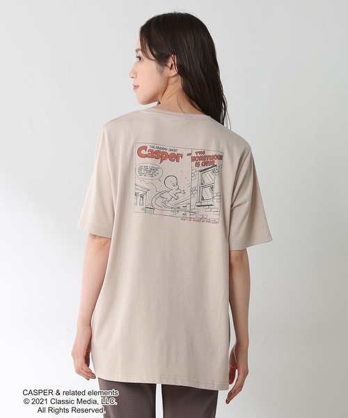 Honeys（ハニーズ）の「Ｔシャツ（キャスパー）（Tシャツ/カットソー・レディース・ホワイト/スミクロ/ベージュ/イエロー/グリーン系その他・S/M/L）」の18枚目の写真