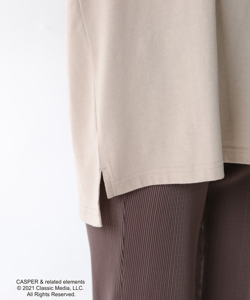 Honeys（ハニーズ）の「Ｔシャツ（キャスパー）（Tシャツ/カットソー・レディース・ホワイト/スミクロ/ベージュ/イエロー/グリーン系その他・S/M/L）」の21枚目の写真