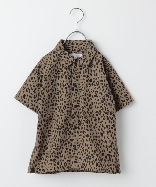 GLOBAL WORK（グローバルワーク）の「【キッズ】エアカルシャツ半袖/947802（シャツ/ブラウス・キッズ・ブラック/ベージュ系その他・110cm/100cm/120cm/130cm/140cm/150cm/160cm）」の2枚目の写真