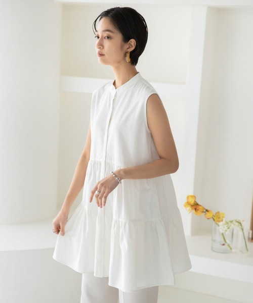 rectangle（レクタングル）の「ティアードワンピース（ワンピース・レディース・ピンク/グレー/ブルー/オフホワイト・FREE）」の5枚目の写真