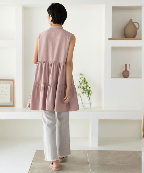 rectangle（レクタングル）の「ティアードワンピース（ワンピース・レディース・ピンク/グレー/ブルー/オフホワイト・FREE）」の12枚目の写真