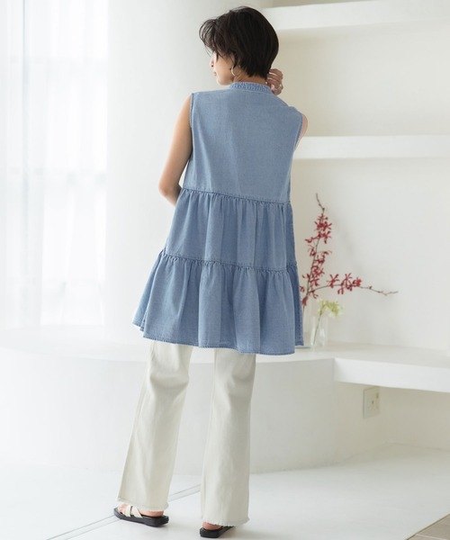 rectangle（レクタングル）の「ティアードワンピース（ワンピース・レディース・ピンク/グレー/ブルー/オフホワイト・FREE）」の11枚目の写真