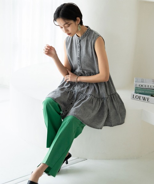 rectangle（レクタングル）の「ティアードワンピース（ワンピース・レディース・ピンク/グレー/ブルー/オフホワイト・FREE）」の7枚目の写真