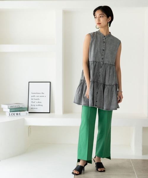 rectangle（レクタングル）の「ティアードワンピース（ワンピース・レディース・ピンク/グレー/ブルー/オフホワイト・FREE）」の9枚目の写真