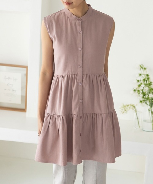 rectangle（レクタングル）の「ティアードワンピース（ワンピース・レディース・ピンク/グレー/ブルー/オフホワイト・FREE）」の14枚目の写真