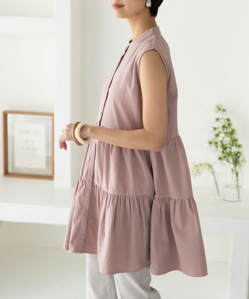 rectangle（レクタングル）の「ティアードワンピース（ワンピース・レディース・ピンク/グレー/ブルー/オフホワイト・FREE）」の15枚目の写真