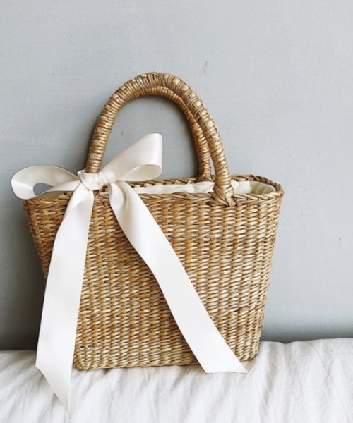 リボン付き コンパクトかごバッグ かごバッグ Rue ルゥ のファッション通販 Zozotown
