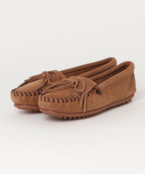 Minnetonka（ミネトンカ）の「MINNETONKA(ミネトンカ) KILTY SUEDE MOC/キルティー スエード モカシン /MN403（モカシン/デッキシューズ・レディース・サンドベージュ/ブラウン/ダークブラウン/タン/グレー/ブラック・6/7/7.5/8/6.5/5.5）」の4枚目の写真