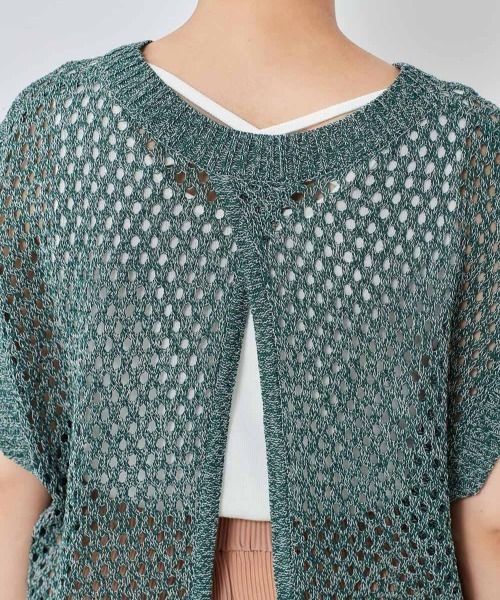 cepo（セポ）の「バックスリット　ドットメッシュニットベスト（ベスト・レディース・グリーン/イエロー/ブラック・M）」の18枚目の写真