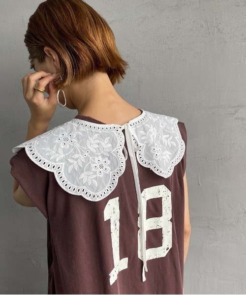 JF Ready Made（ジェイエフレディメイド）の「[Jf Ready Made/ジェイエフレディメイド] コットンレース 2WAY付け襟（付け襟・レディース・ホワイト・ONE SIZE）」の3枚目の写真