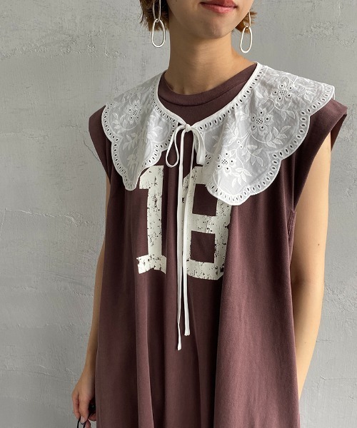 JF Ready Made（ジェイエフレディメイド）の「[Jf Ready Made/ジェイエフレディメイド] コットンレース 2WAY付け襟（付け襟・レディース・ホワイト・ONE SIZE）」の4枚目の写真