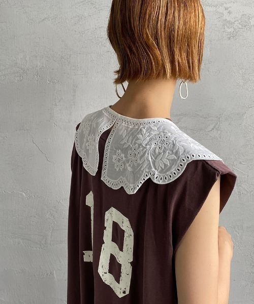 JF Ready Made（ジェイエフレディメイド）の「[Jf Ready Made/ジェイエフレディメイド] コットンレース 2WAY付け襟（付け襟・レディース・ホワイト・ONE SIZE）」の5枚目の写真
