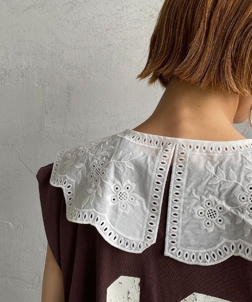JF Ready Made（ジェイエフレディメイド）の「[Jf Ready Made/ジェイエフレディメイド] コットンレース 2WAY付け襟（付け襟・レディース・ホワイト・ONE SIZE）」の9枚目の写真