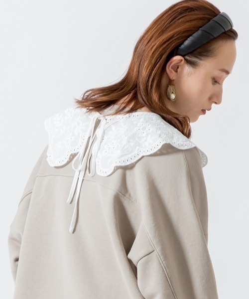 JF Ready Made（ジェイエフレディメイド）の「[Jf Ready Made/ジェイエフレディメイド] コットンレース 2WAY付け襟（付け襟・レディース・ホワイト・ONE SIZE）」の19枚目の写真