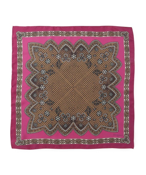 MADEMOISELLE ROPE'(マドモアゼル ロペ)の「ヴィンテージライクシルクスカーフ(バンダナ/スカーフ・レディース・グリーン/ブラウン/ピンク/ネイビー・FREE)」の14枚目の写真