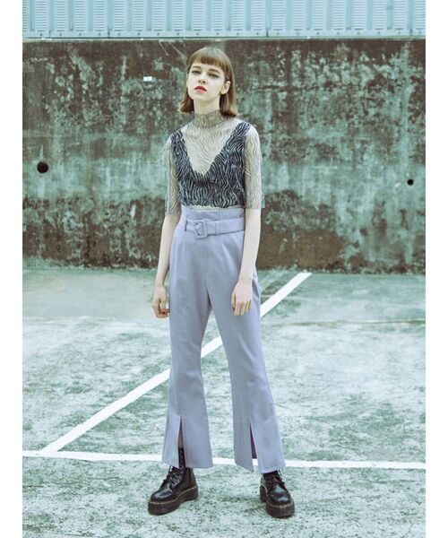 jouetie（ジュエティ）の「メローシアートップス（Tシャツ/カットソー・レディース・その他1/ブラウン/オフホワイト/ブラック・MEDIUM）」の8枚目の写真