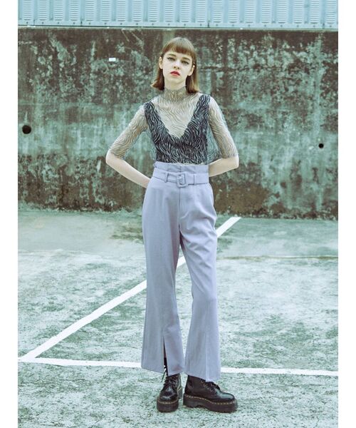 jouetie（ジュエティ）の「メローシアートップス（Tシャツ/カットソー・レディース・その他1/ブラウン/オフホワイト/ブラック・MEDIUM）」の10枚目の写真