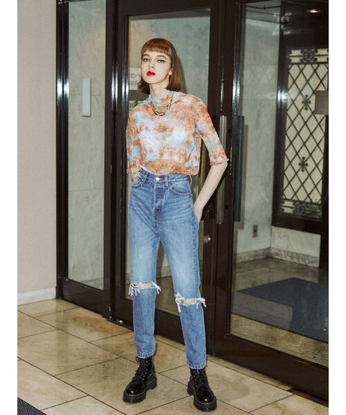 jouetie（ジュエティ）の「メローシアートップス（Tシャツ/カットソー・レディース・その他1/ブラウン/オフホワイト/ブラック・MEDIUM）」の13枚目の写真